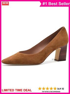 Blanche Pumps Leather Slip-On Round Toe Stiletto Heel Business Formal